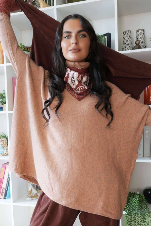 Beyond Terry Oversized Cowl Knit Tuscan Marl